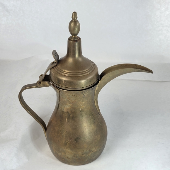 Vintage Brass Arabic Dallah Coffee Pot | Middle Eastern Decor - Picture 1 of 8